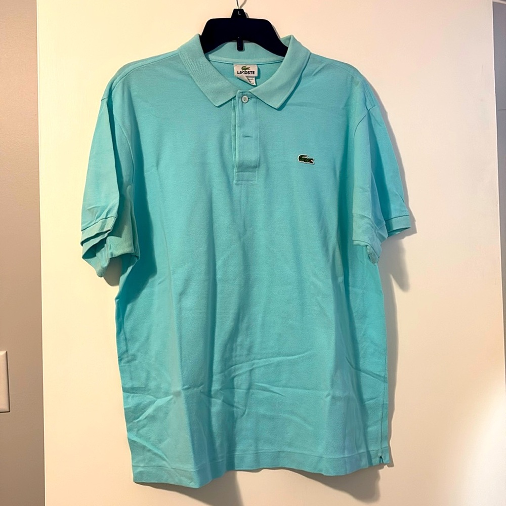 Men’s Lacoste polo.
